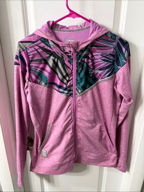 Zoot Pink Hooded Athletic Jacket with Teal & Black Accent